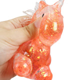 Sitting Unicorn Pony Glittery Maltose Putty Filled Squishy
