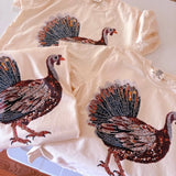 Turkey Faux Rhinestone Graphic Tee