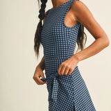 Squeeze the Day Gingham Athletic Romper Dress