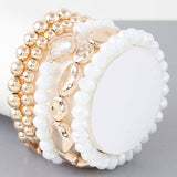 Beaded Clover Accent Jewelry Set Bracelet