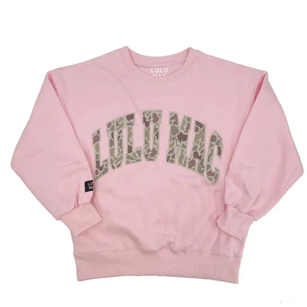 Light Pink and Camo Sweatshirt | LULU MAC