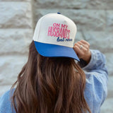 On My Husband's Last Nerve Vintage Trucker Hat