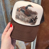 Retro Duck Trucker Cap Brown