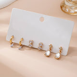 Trio Gold-Tone Crystal Drop Earring Set | 80E61606