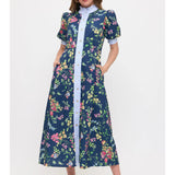Navy Blossom Dress