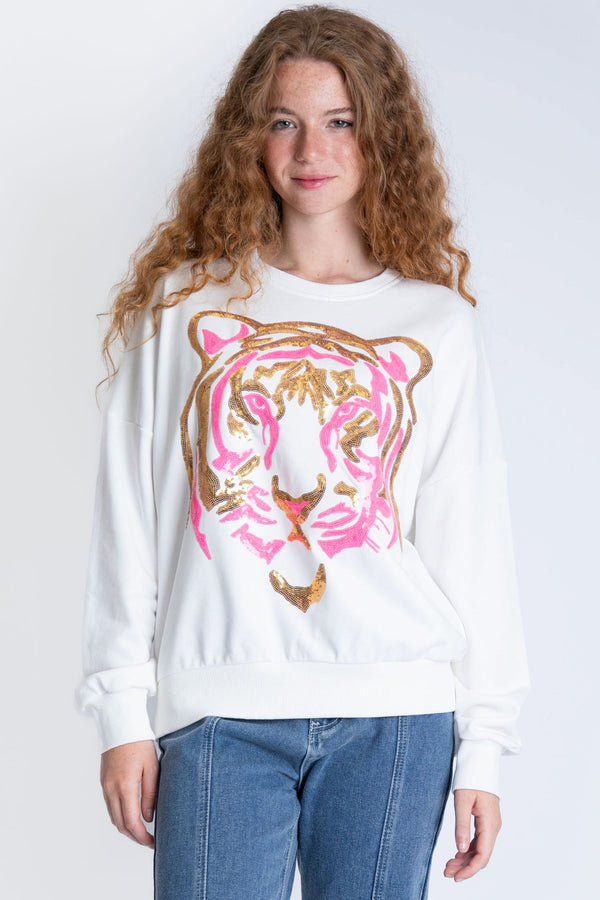 Tiger Sequin Sweatshirt