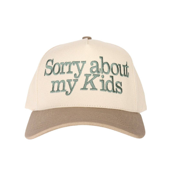 Sorry About My Kids Embroidered Trucker Hat