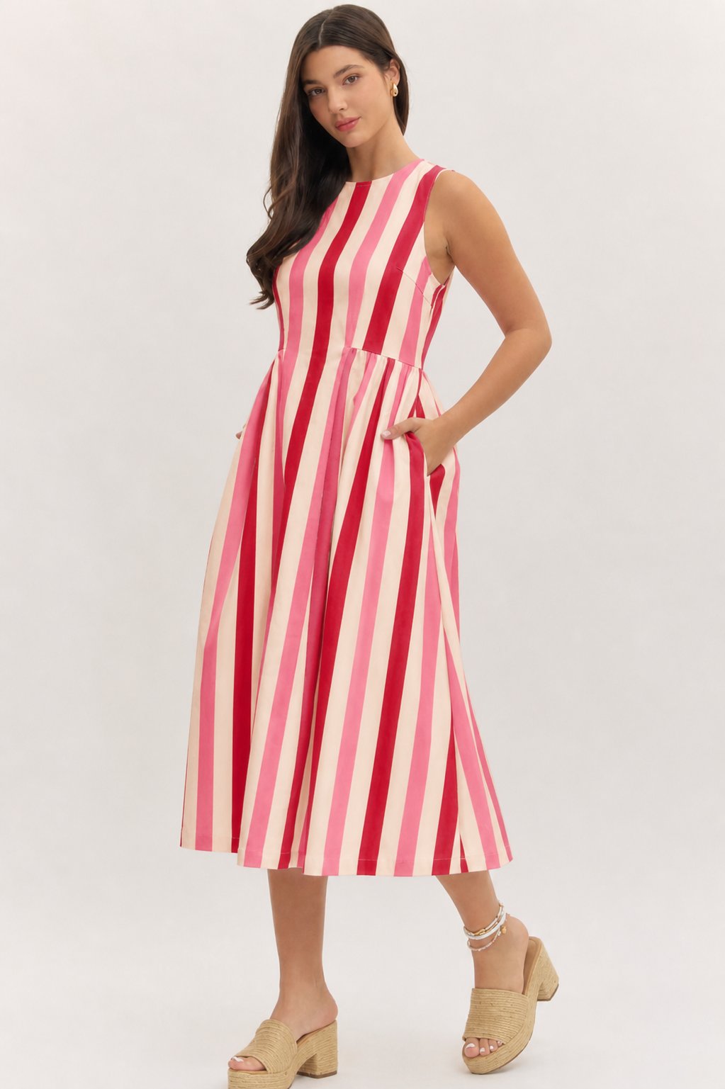 Sweet Talk Stripe Midi Dress