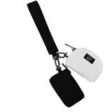 DP-8162 Black/White Lulu Mac Double Pouch Wristlets
