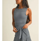 Squeeze the Day Gingham Athletic Romper Dress