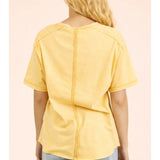 Sunny Daze Mineral Washed Knit Top with Pocket