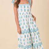 Can I Call You Mine Floral Blue Midi Dress