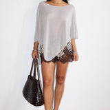 Animal Print Lace Trim Shorts