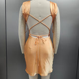 Sunset Satin Mini Dress