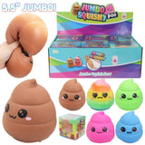 JUMBO 5.5 Inch Silly Poop Fluffy Slime Filled TPR Squishy