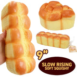 Jumbo Brioche Bread Loaf Slow Rising Foam Squishy - 9 Inch