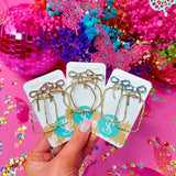 Colorful Nina Bow Hoops