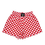 Red on White Checkered Boxer | LULU MAC