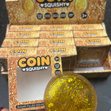 Gold Glitter Dollar Coin Slow Rising Squishy Toy