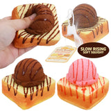 Ice Cream French Toast Slow Rising Scented Foam Squishy