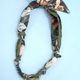 Handcrafted Scarf Interchangeable Charm Necklace |