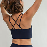 Ribbed Cross Sports Bra