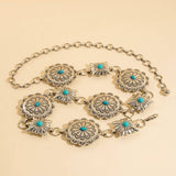 Western Round Concho Disc Chain Belt