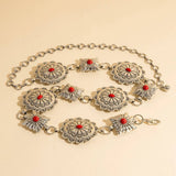 Western Round Concho Disc Chain Belt