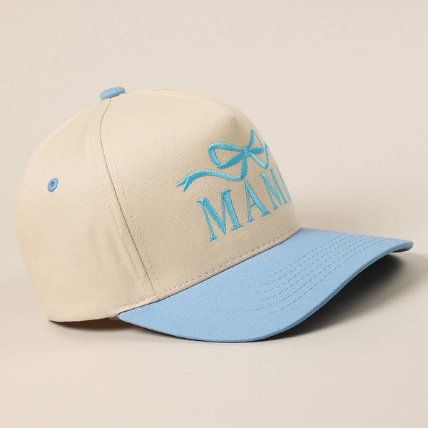 MAMA Ribbon Embroidered Two-Tone Trucker Hat