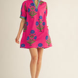 Bold Blossom Mini Dress