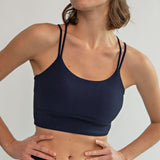 Ribbed Cross Sports Bra