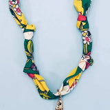 Handcrafted Scarf Interchangeable Charm Necklace |