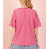 Sunny Daze Mineral Washed Knit Top with Pocket