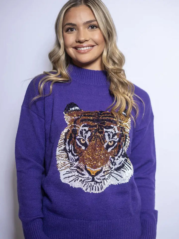 Sequin Tiger Sweater