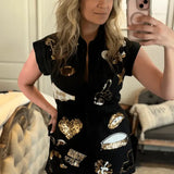 Black Gold Gameday Romper