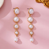 Linear Gradual Pearl Drop Earring | 80E61764