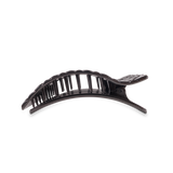 Flat Rectangle Hair Clip | Medium | Jet Black Quilted