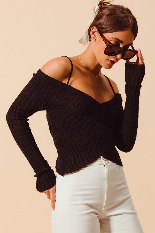 Ribbed Off the Shoulder Top