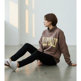 Dilly Dally Mock Neck Sweatshirt Coffee