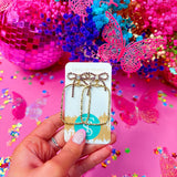 Colorful Nina Bow Hoops