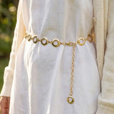 Circle Cutout Disc Chain Belt