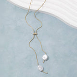Baroque Pearl Lariat Necklace
