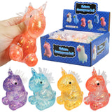 Sitting Unicorn Pony Glittery Maltose Putty Filled Squishy