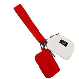 Cardinal Red / White Lulu Mac Double Pouch Wristlets