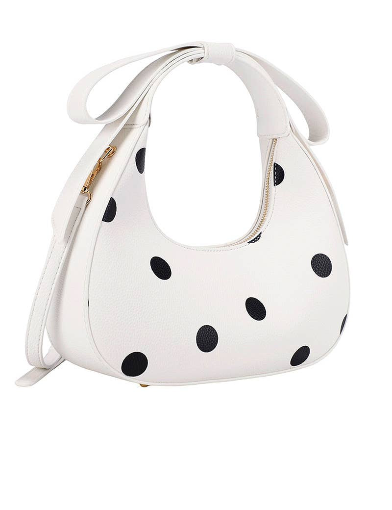 Chic Polka Dot Handle Crossbody Bag