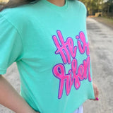 He Is Risen Easter Graphic Puff Print