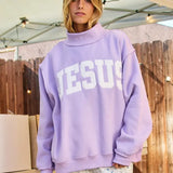 Jesus Embroidery Mockneck