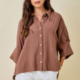 Espresso Lane Pinstripe Top