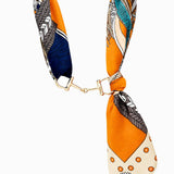 Horse Bit Silk Scarf Chocker Necklace