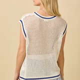 American Flag Crochet Sleeveless Top